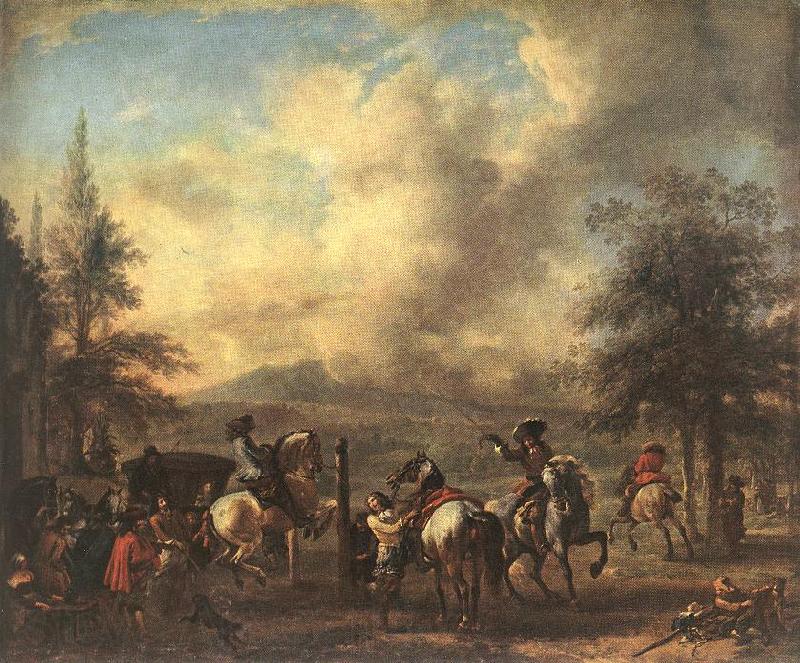 WOUWERMAN, Philips Riding School  4et Norge oil painting art
